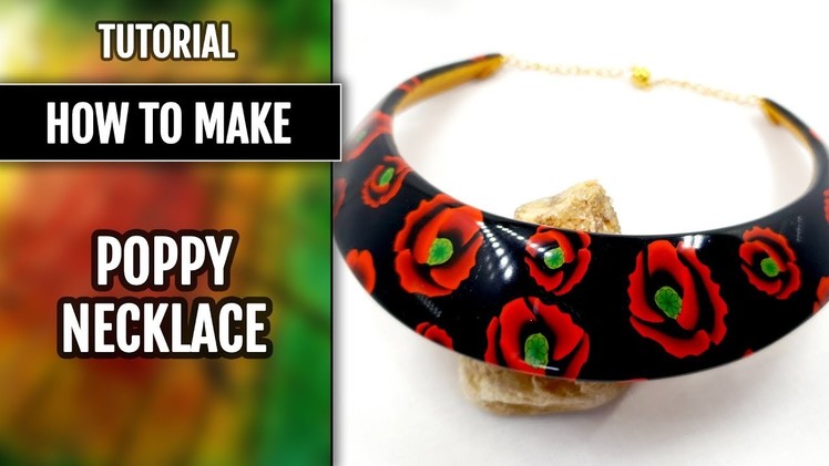 Free Tutorial: How to make a Poppy Necklace from polymer clay.