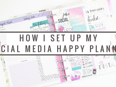 How I Setup My NEW SOCIAL MEDIA Planner + Flip-Through! | Squad Goals HAPPY PLANNER