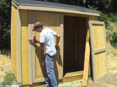 How To Build A Lean To Shed - Part 8 - Double Door Build