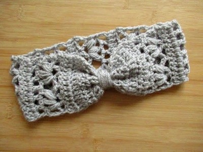 How to Crochet Headband lace stitch tutorial Happy Crochet Club