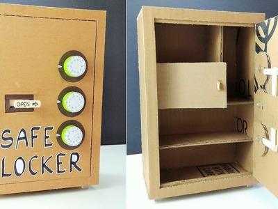 How to Make SAFE LOCKER from Cardboard at Home with 3 Safety Locks