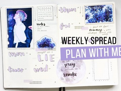 Kpop bullet journal | plan with me | january 2018 weekly spread #2