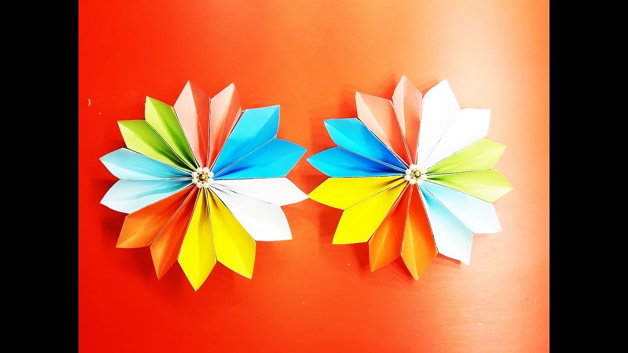 origami flower easy papel picado