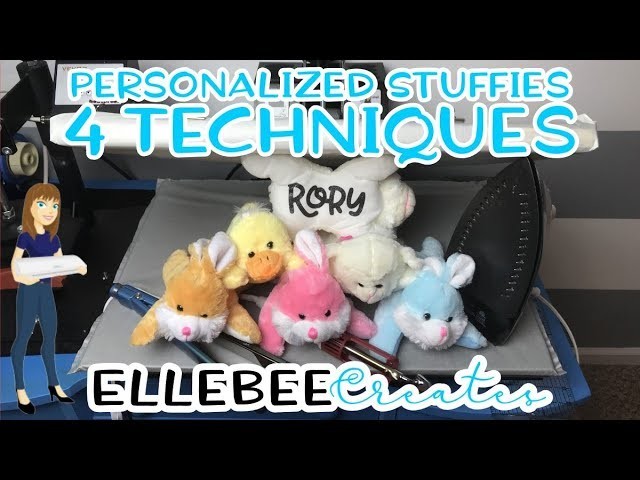 Personalize Stuffed Animal Plushies with HTV - 4 ways!