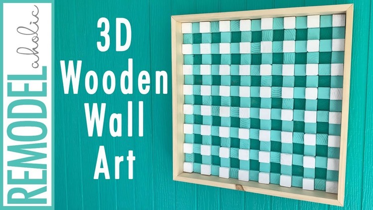 Square Wooden Wall Art Challenge; Buffalo Check 3D Wood Art