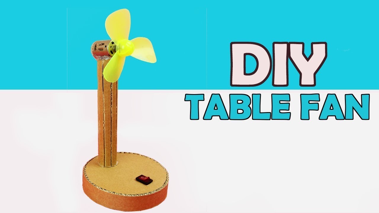 Super Cool Electric Table Fan Using Cardboard - Very Easy DIY At Home