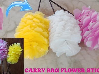 Thin plastic carry bag brush flowers | Easy Mother's Day flowers