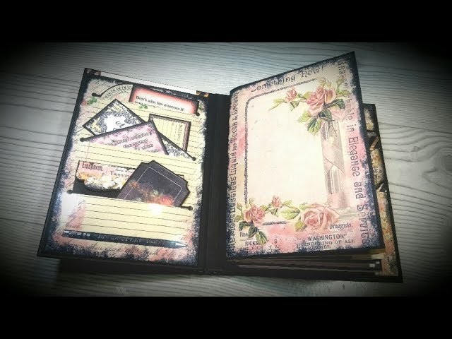 Tutorial *2 Homemade Travelers Notebooks ( Tsunami Rose printables )