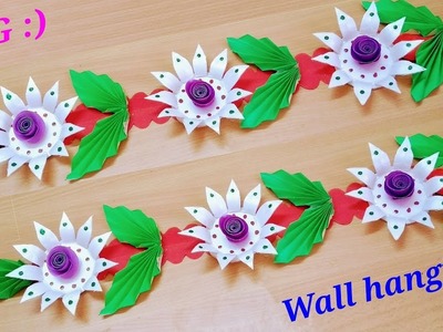 Wall hanging from Disposable plates | DIY thermocol sheet flower | Home decorating craft ideas