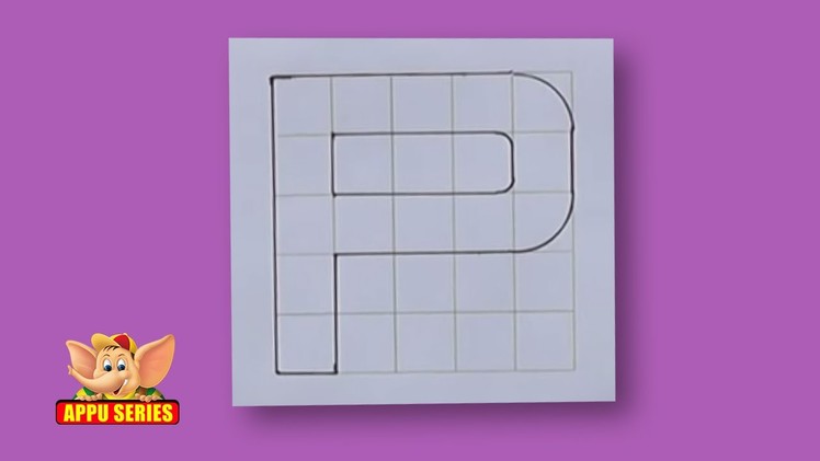 Write Block Style Alphabet 'P'  - Arts & Crafts