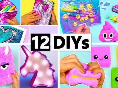 12 DIY YOU CAN MAKE IN 5 MINUTES! DIY SCHOOL SUPPLIES AND MORE!