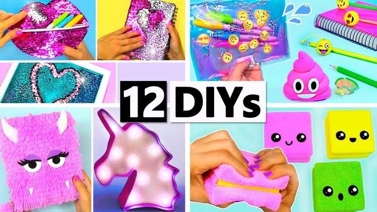 12 DIY YOU CAN MAKE IN 5 MINUTES! DIY SCHOOL SUPPLIES AND MORE!