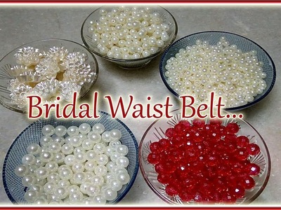 #183 Make Waist Belt With Pearls || Kamarband || Vaddanam || Bridal Collection || Jewellery Making