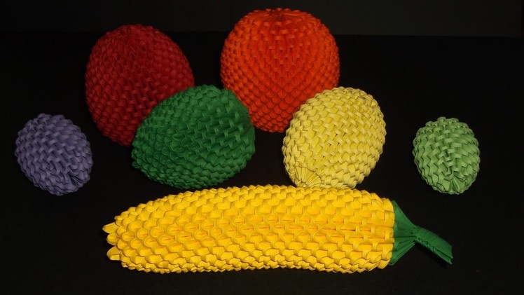 3D origami lemon  tutorial  |  DIY  Paper Craft Lemon