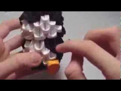 3D origami penguin tutorial Youtube