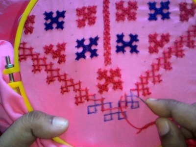 43.sindhi embroidery,sindhi tanka,kutchi work,gujrati stitch. kurti yoke pettern design