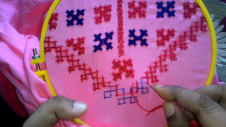 43.sindhi embroidery,sindhi tanka,kutchi work,gujrati stitch. kurti yoke pettern design
