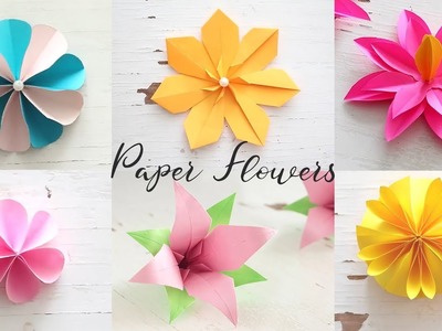 6 Easy DIY Paper Flowers | Flower Making