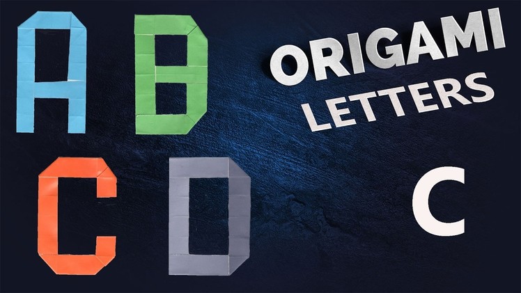 Alphabet letters for origami - letter c