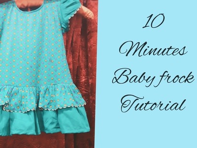Beautiful and lovely summer baby frock cutting and stitching full tutorial