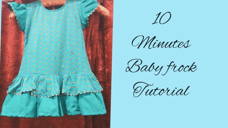 Beautiful and lovely summer baby frock cutting and stitching full tutorial