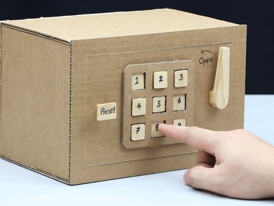 Build a Safe with Combination Number Lock from Cardboard