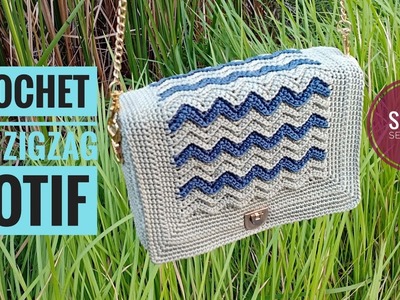 Crochet || crochet bag zigzag motif