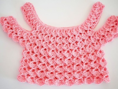 Crochet summer blouse for girl  very easy and fast Majovel crochet