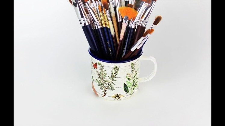 Decoupage mug - painted  mug - Decoupage tutorial - DIY - Easy diy - Do It Yourself