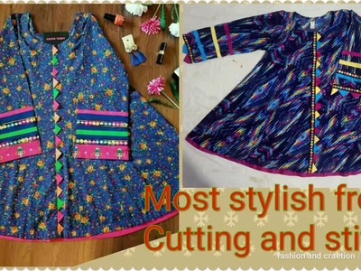 Designer frock.How to make beautiful frock for Girls.latest Top design.teenage tunic Top tutorial