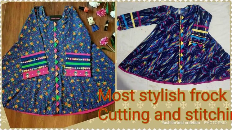Designer frock.How to make beautiful frock for Girls.latest Top design.teenage tunic Top tutorial