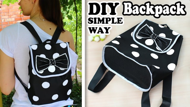 DIY BACKPACK TUTORIAL DURING 30 MIN SIMPLE WAY | Dotted Backpack