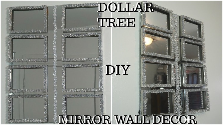 DIY DOLLAR TREE HIGH END MIRROR AND GEMSTONES WALL DECOR | QUICK INEXPENSIVE MIRROR WALL DECOR IDEA