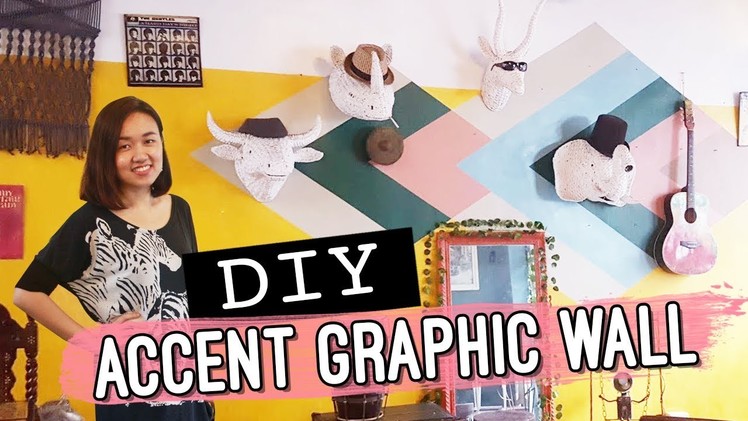 DIY Graphic Wall Paint. Budget-friendly Accent Wall. by Elle Uy