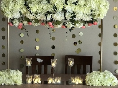 DIY- long table high centerpiece DIY- Dollar tree and Home Depot Wedding decor| DIY- floral Wedding