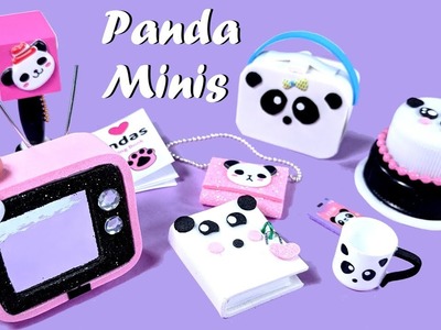 DIY Miniature Panda Crafts - Lunchpail, Purse, TV, Cake, Etc