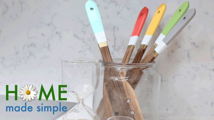DIY: Paint Everyday Cooking Utensils to Add Color in Your Kitchen | Home Made Simple | OWN