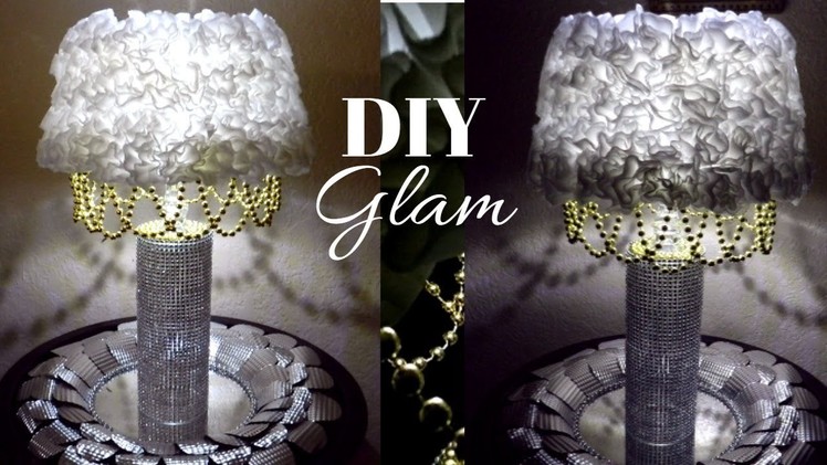 Dollar Tree DIY Glam Lamp| DIY Dollar Tree Bling Elegant Desk Lamp. DIY Dollar Tree Glam Lamp