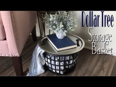 Dollar Tree DIY Storage Basket Side Table