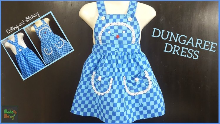 DUNGAREE  DRESS Cutting and Stitching in Hindi.Urdu