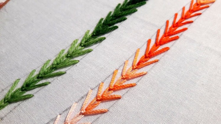 Hand Embroidery | Border Design by cherry blossom.