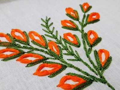 Hand Embroidery:Lazy daisy stitch |Double Lazy Daisy Stitch by Cherry Blossom.