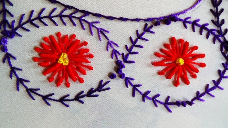 Hand Embroidery: Neckline Embroidery