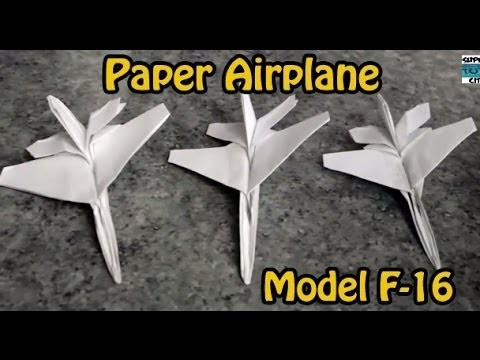 How To Make a Paper Airplane Model F-16 Step By Step - Extended Version