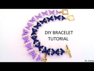 How to make beaded bracelet  at home. Tutorial for beginners ????
