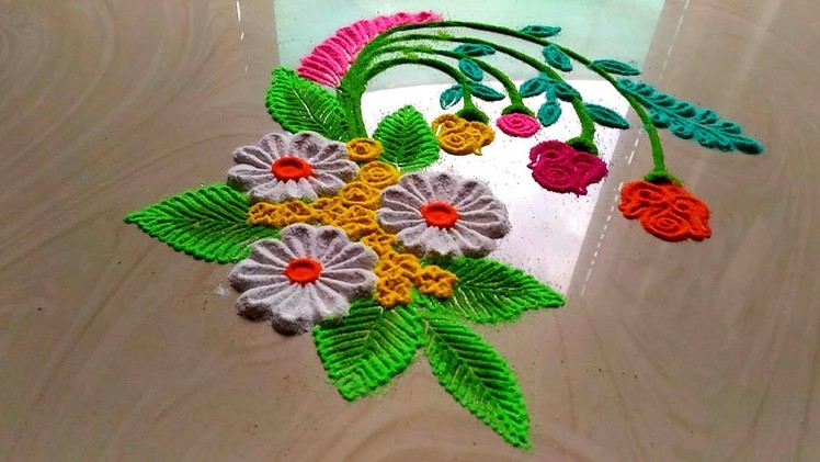 How to make easy and simple  rangoli designs using bangles by jyoti Rathod