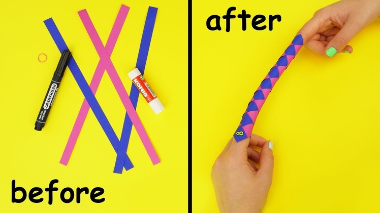 How To Make Funny Paper Game For Less Than 3 Minutes | DIY Chinese Finger Trap | Origami Finger Trap