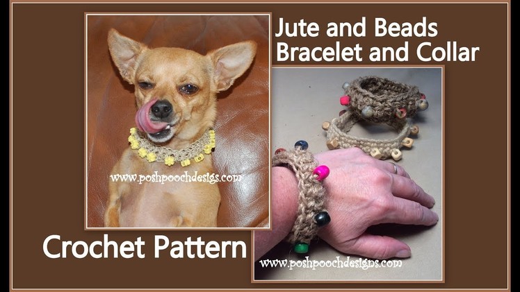 Jute and Beads Bracelet and Collar