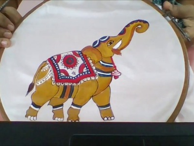 Kalamkaari fabric painting - elephant design