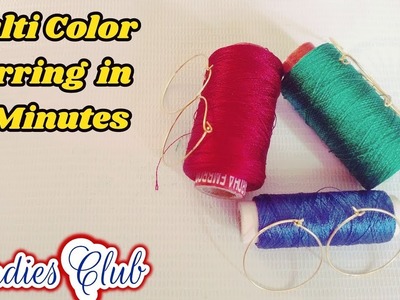 Multi color Silk Thread Earring ( Jhumka ) in 2 minutes I Silk Thread Jewelry